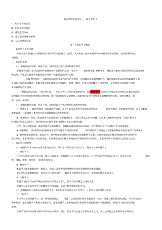 教育心理学知识要点讲解