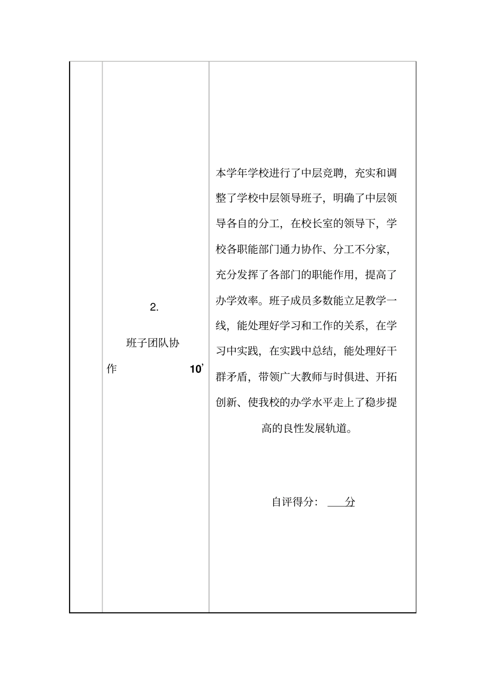 教育质量发展性评价自评表_第2页