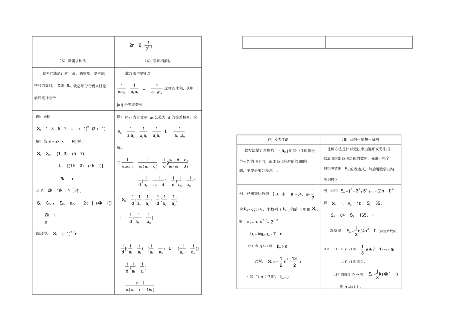 数列求前N项和方法总结方法大全,强烈推荐_第2页