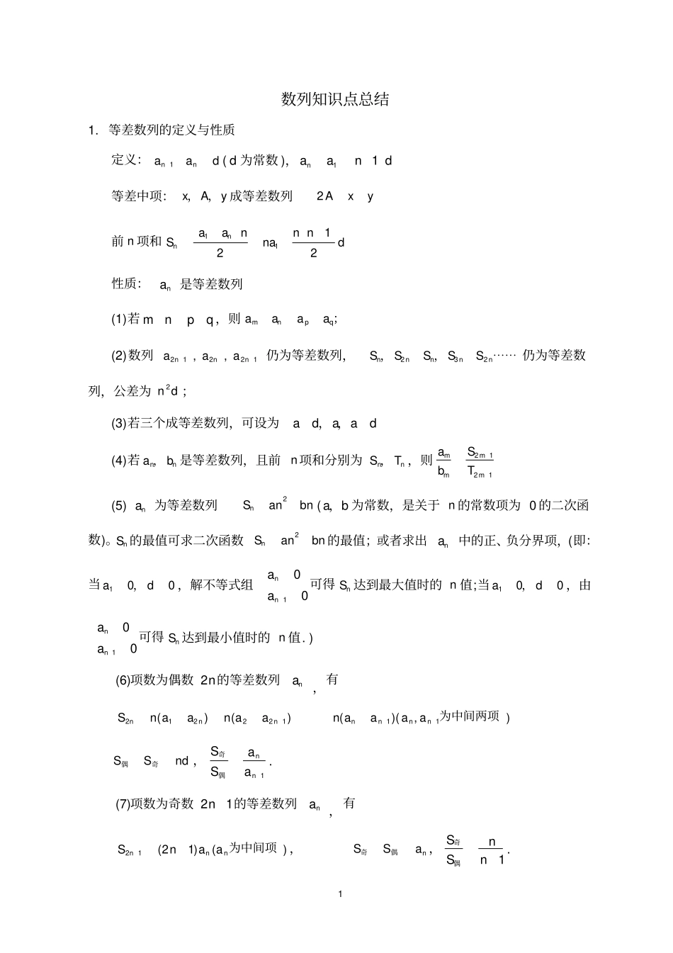 数列知识点总结_第1页