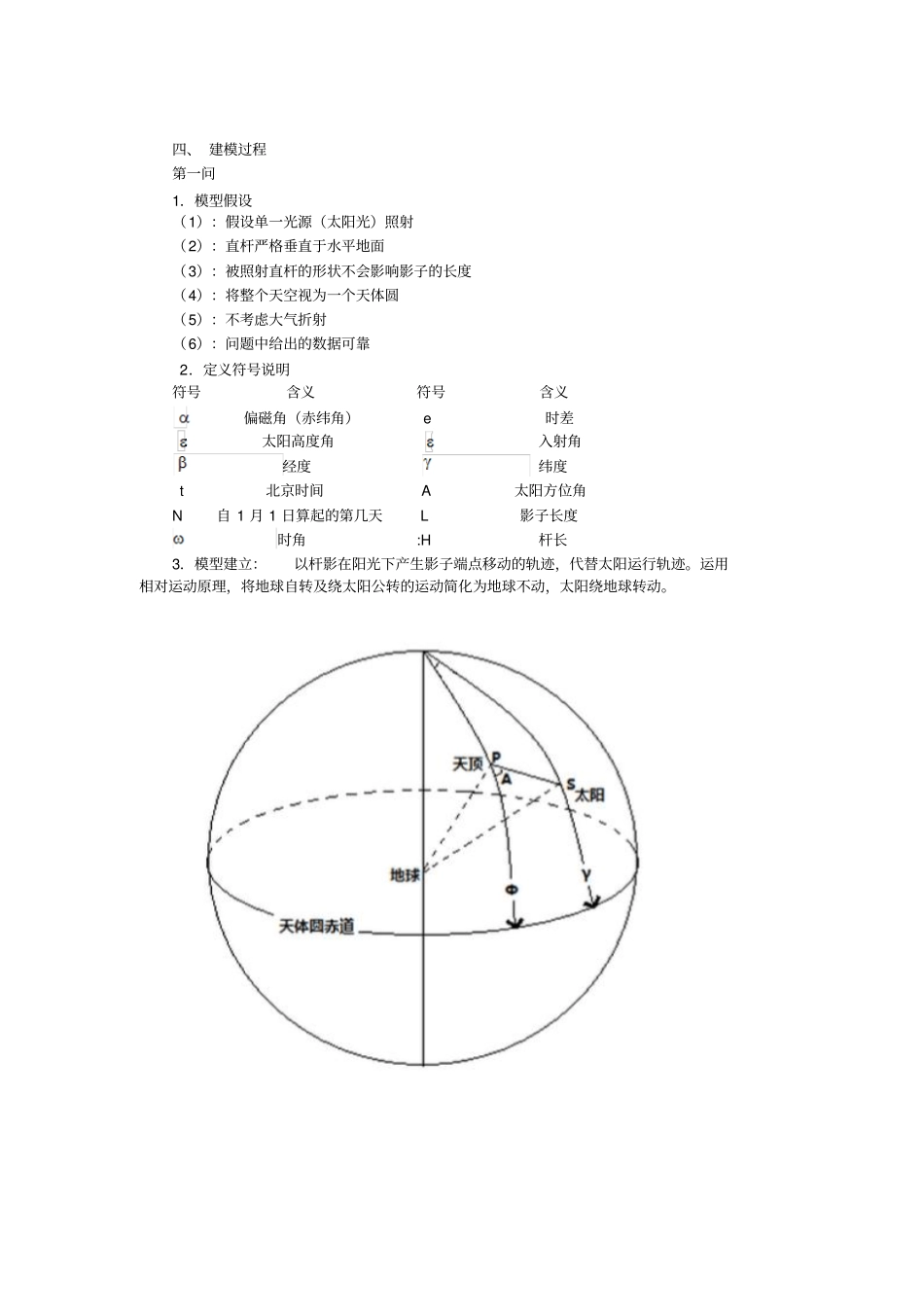 数学建模太阳影子定位解析_第3页