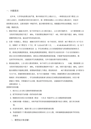 数学建模自习室管理