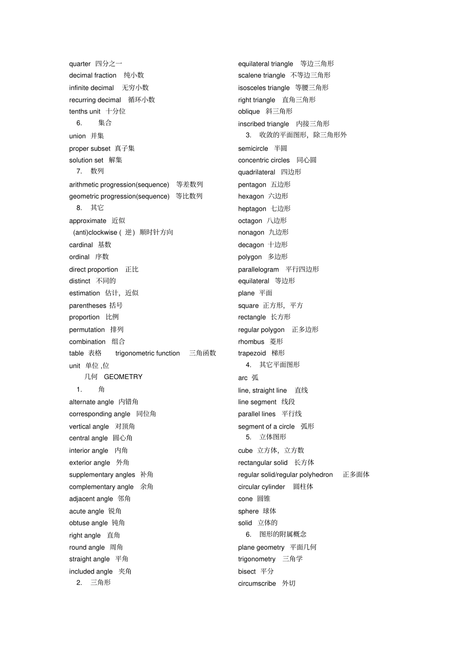 数学英文术语_第2页