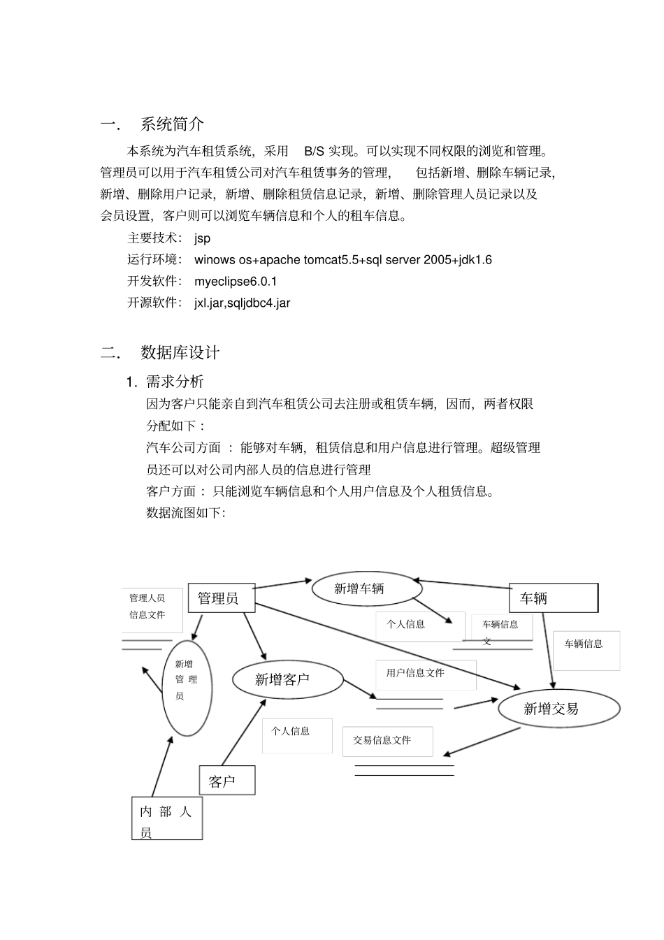 数据库课程设计报告汽车租赁管理系统_第1页