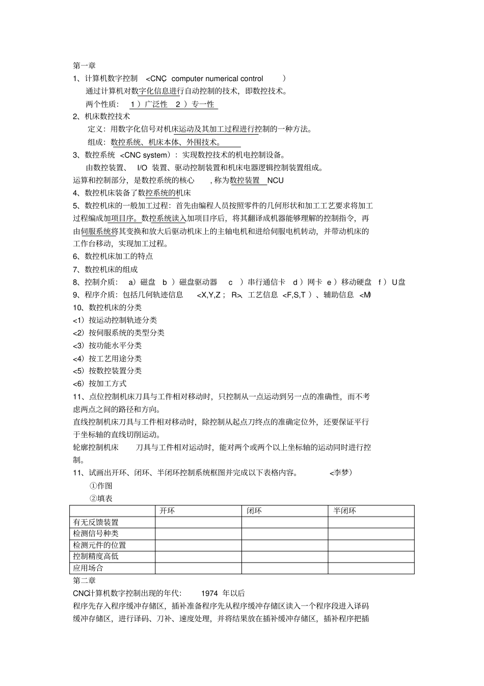 数控应用技术一~六练习题_第1页