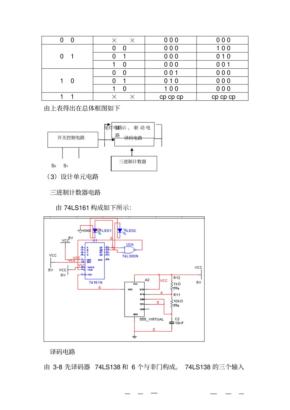 数电课程设计报告汽车尾灯控制电路设计_第2页