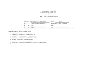 整体层面的内控