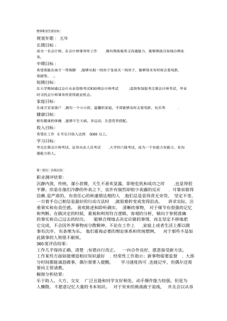 整体职业生涯目标99115