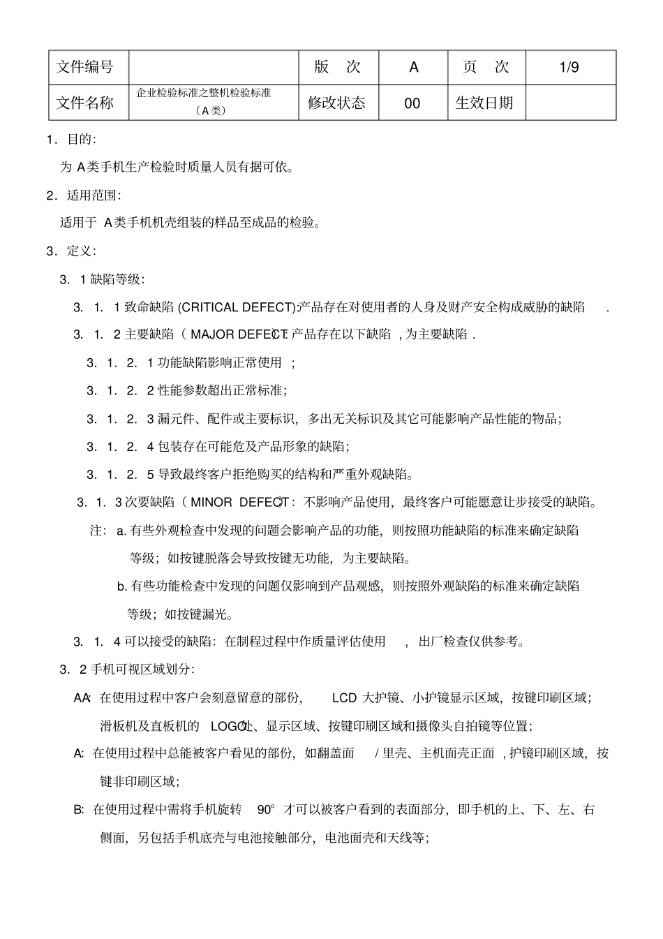 整机检验标准A类汇总_第2页