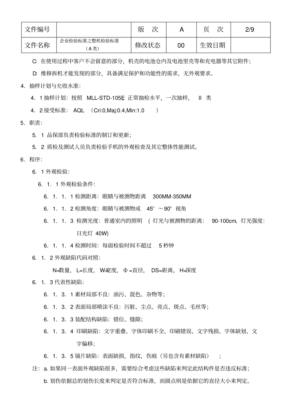 整机检验标准A类汇总_第3页