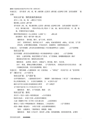 整理2015最新临床技能考试考官手册病例分析