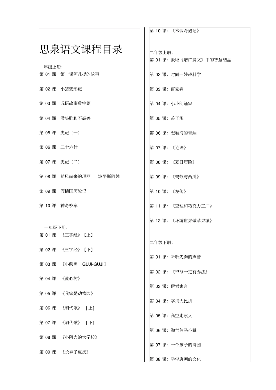 整理思泉大语文6年级的目录_第1页