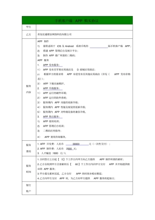 整理版APP合同