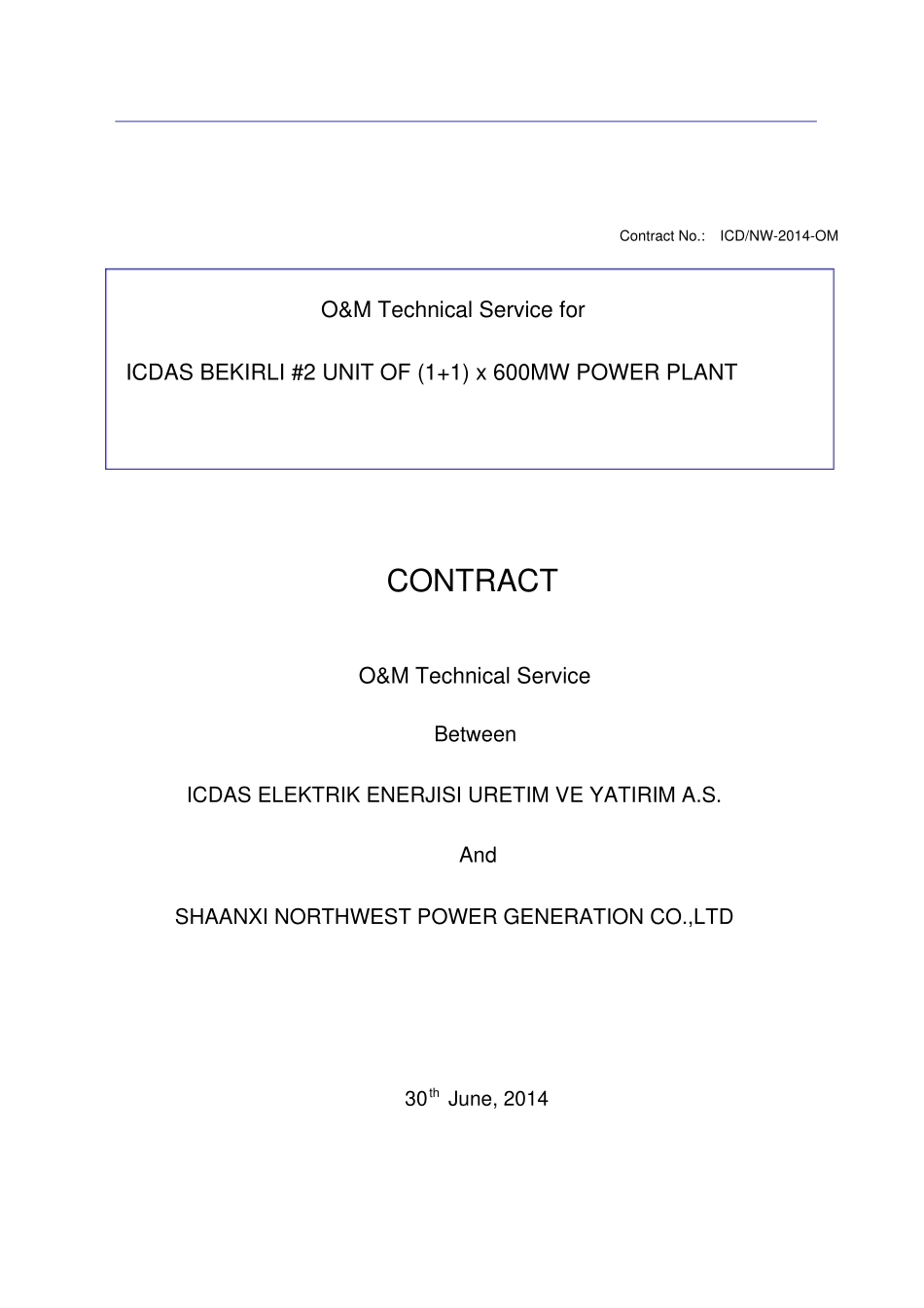 整理版电力运行维护合同模板_第1页