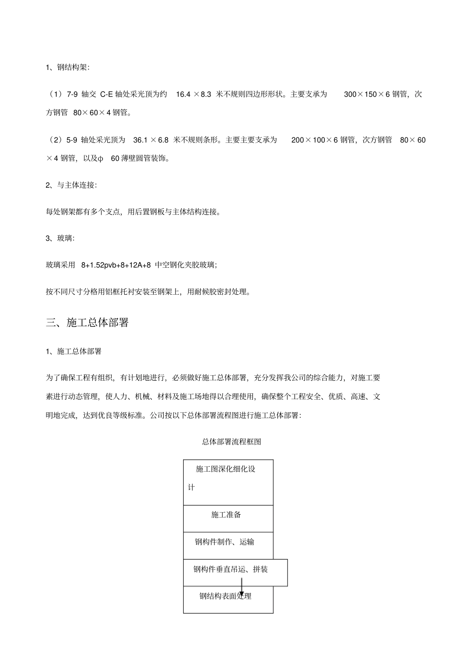 文化中心钢结构玻璃采光顶施工方案_第3页