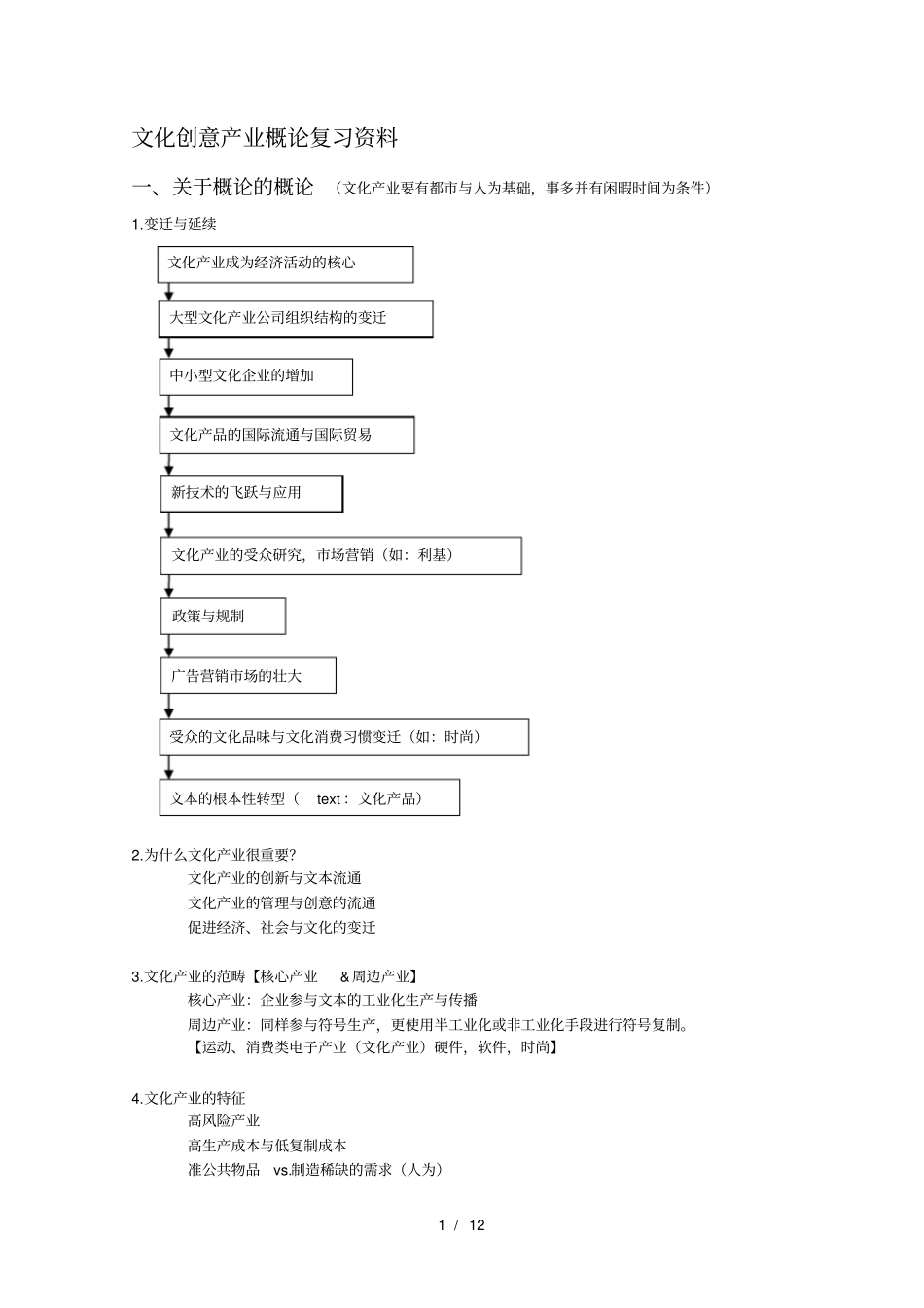 文化创意产业概论复习资料_第1页
