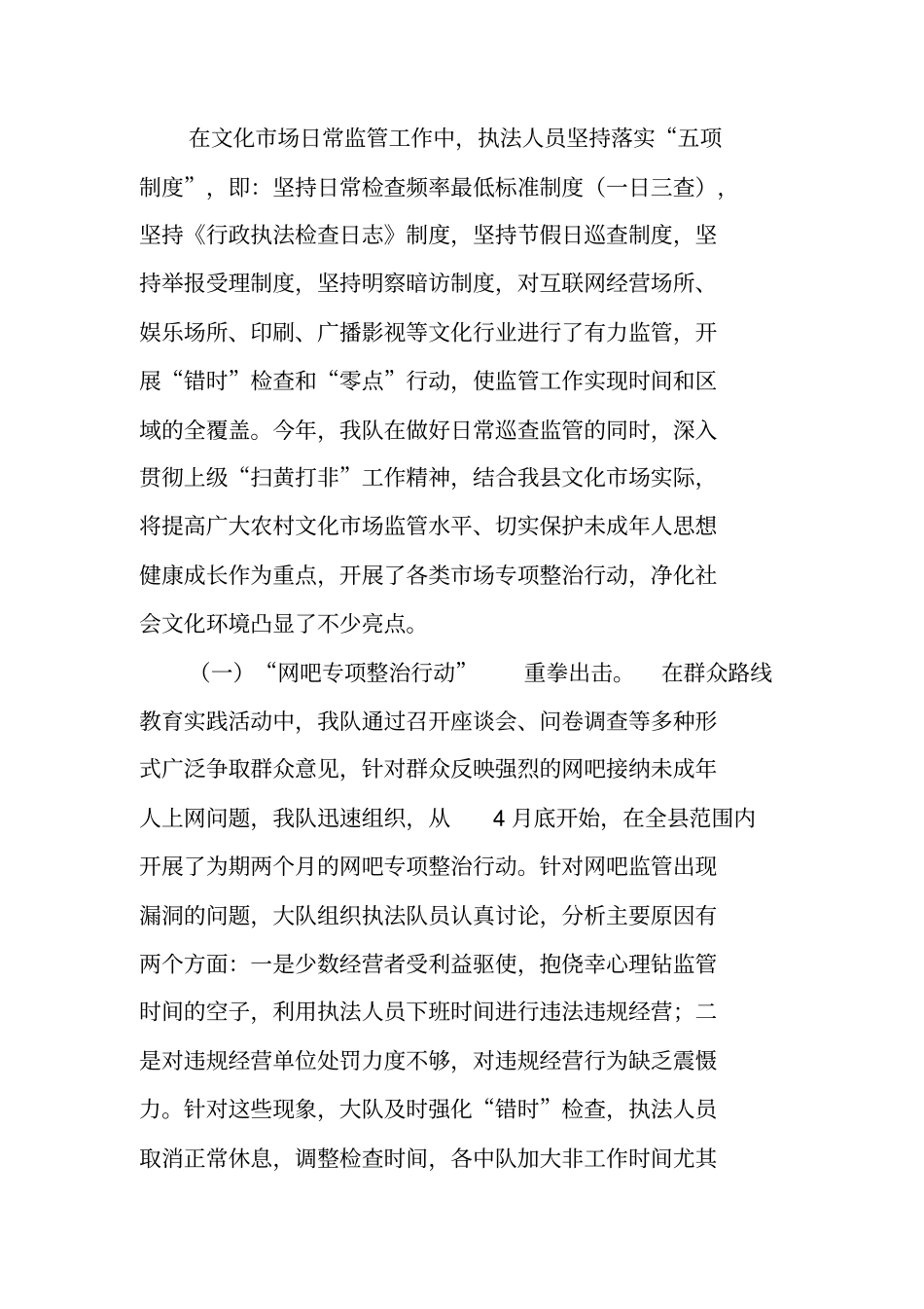 文化场综合执法大队工作总结_第3页