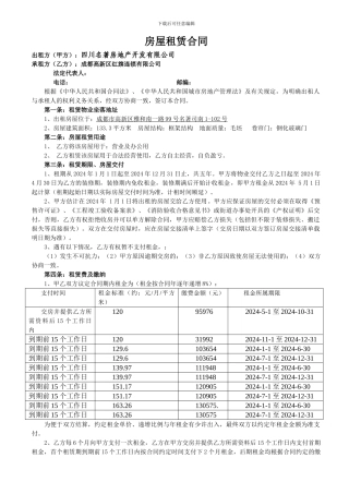 房屋租赁合同(红旗连锁审核版)