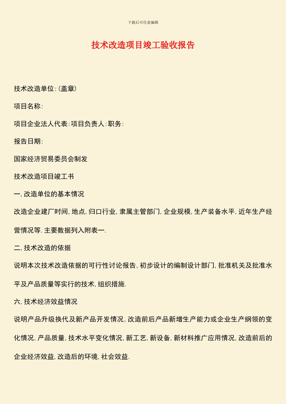 技术改造项目竣工验收报告_第1页