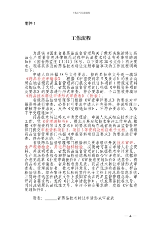 技术转让工作流程