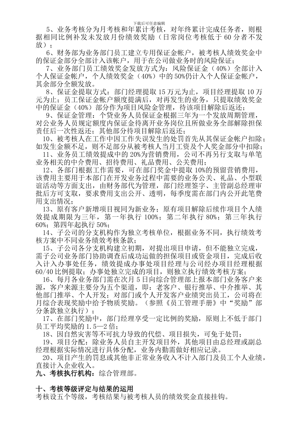 投资担保公司-绩效考核办法P20_第2页