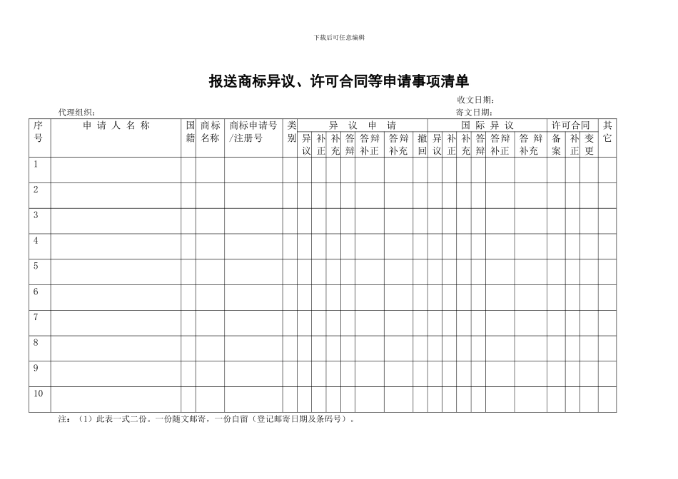 报送商标异议_第1页
