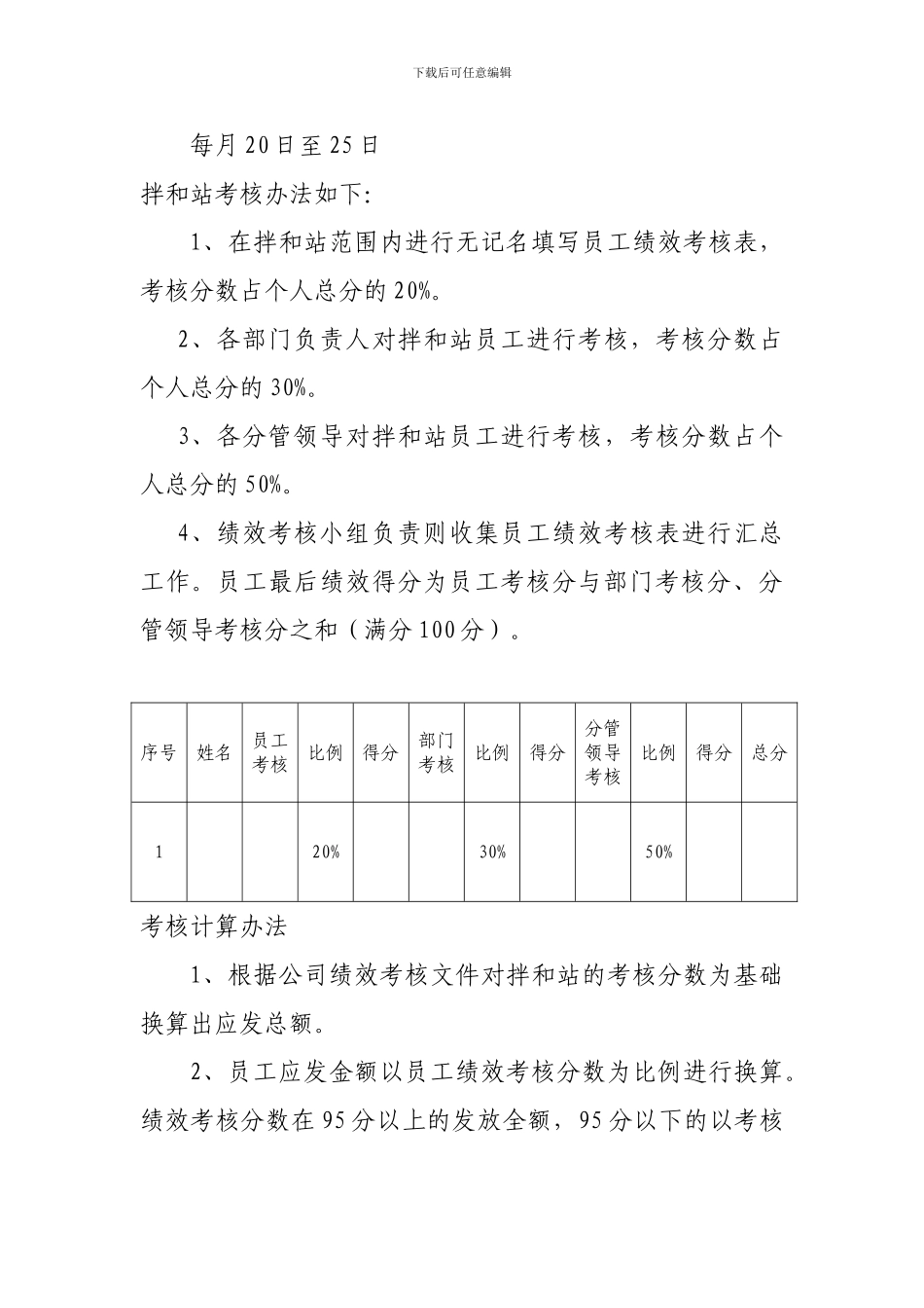 拌和站8月份绩效考核总结_第3页