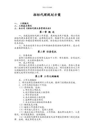 招标代理规划方案2