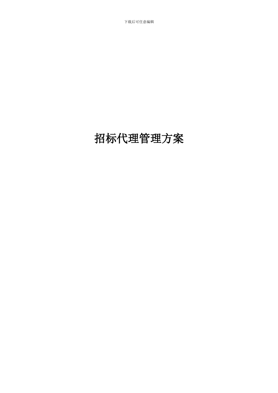 招标代理管理方案_第1页