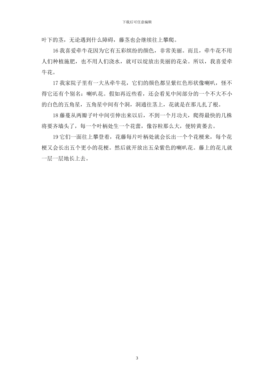 描写牵牛花的句子(1)_第3页