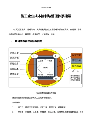施工企业成本控制与管理体系