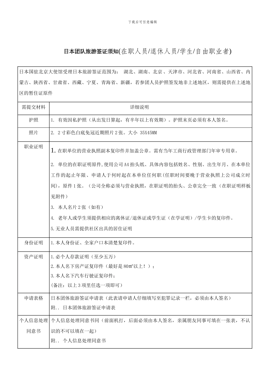 日本国签证申请书_第1页