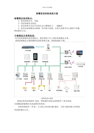 智慧酒店客控系统解决方案介绍