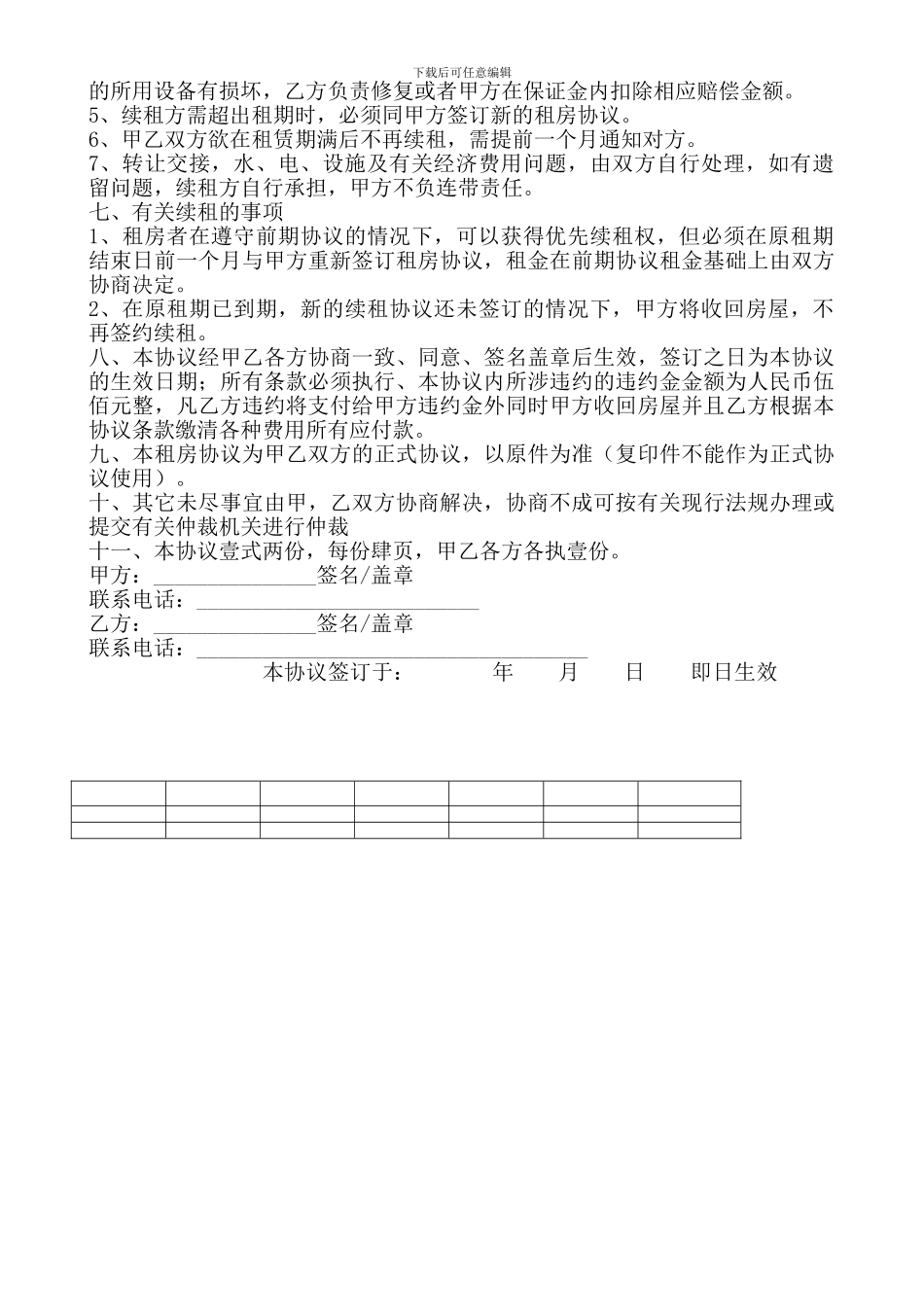 最正确的个人租房协议书_第2页