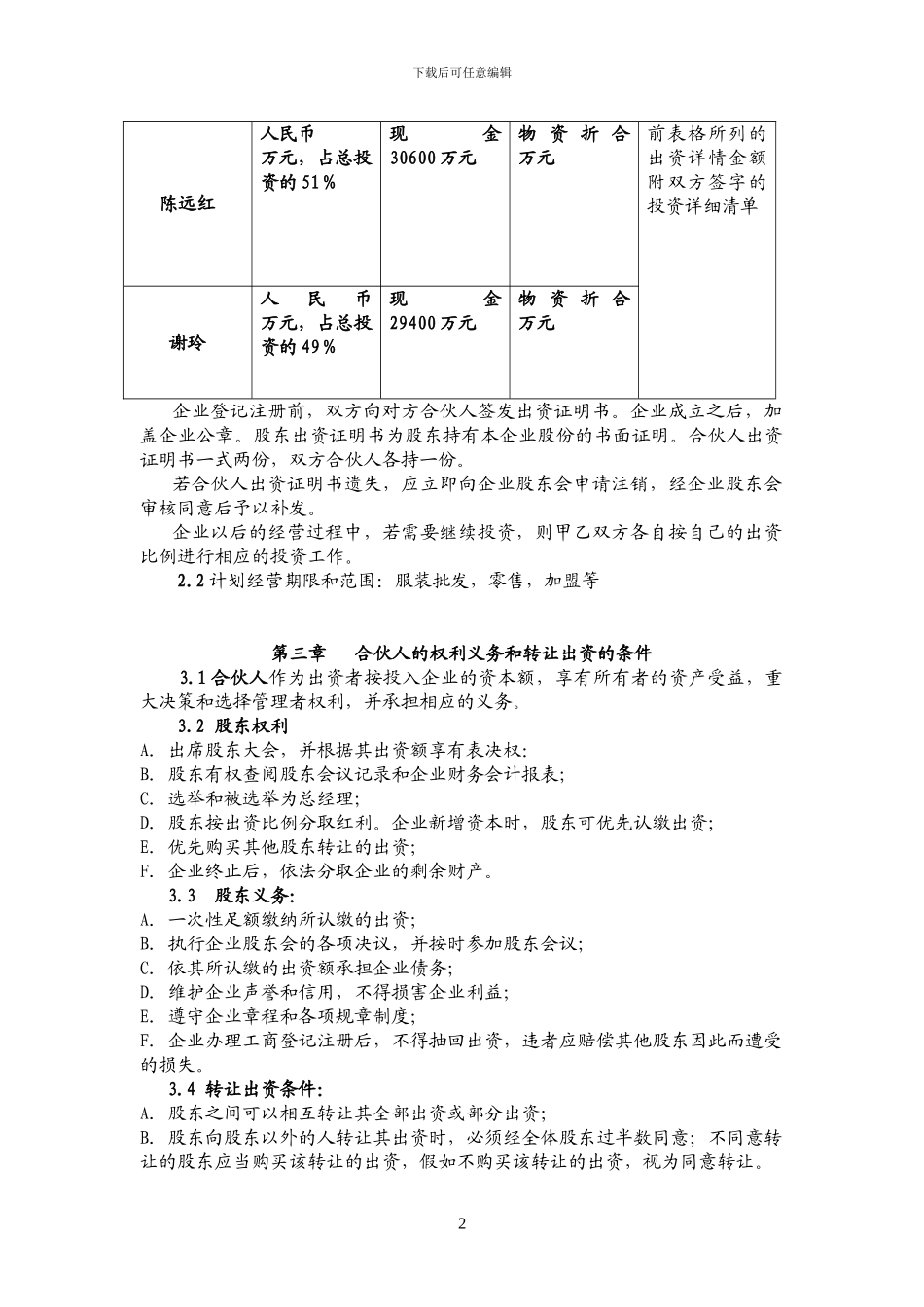 服装合作协议_第2页