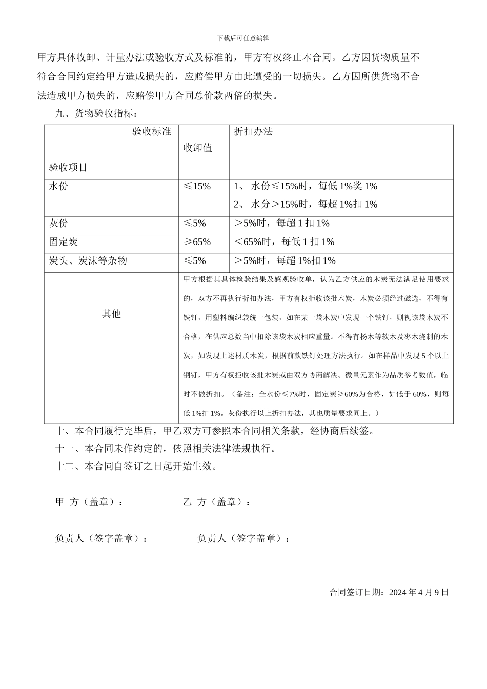 木炭购销合同_第2页