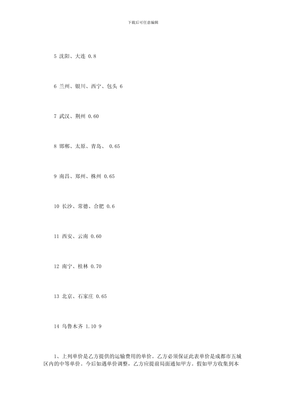 材料运输合同范本_第3页