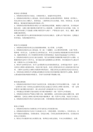 村财务收入管理制度