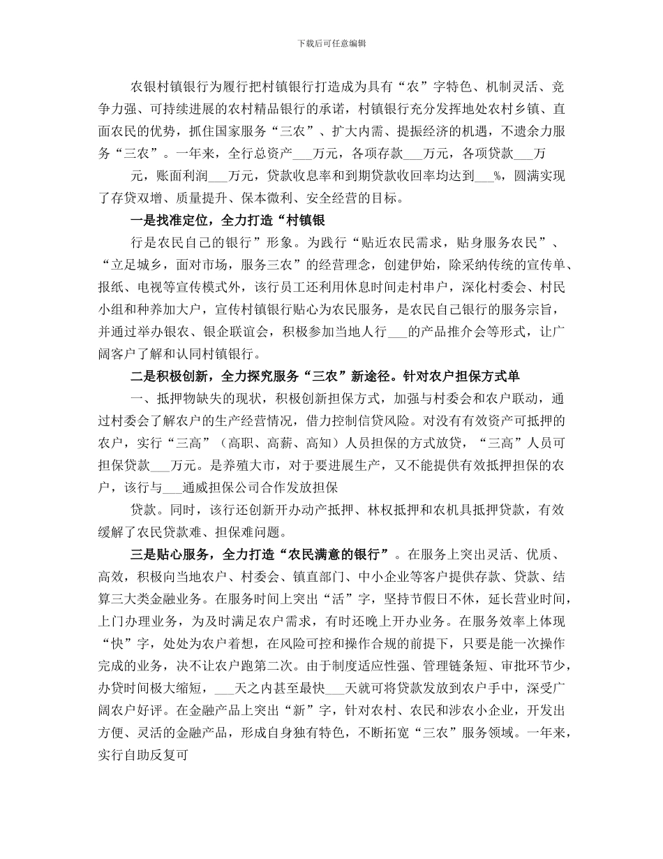 村镇银行工作总结范文_第3页