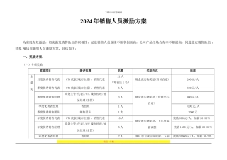 某知名药企-2024年销售人员激励方案-HR猫猫