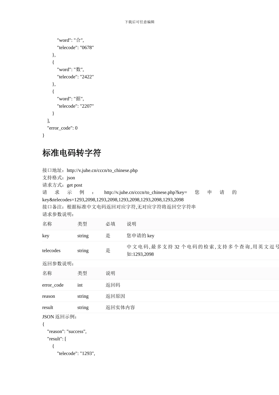 标准中文电码api查询程序结果_第2页