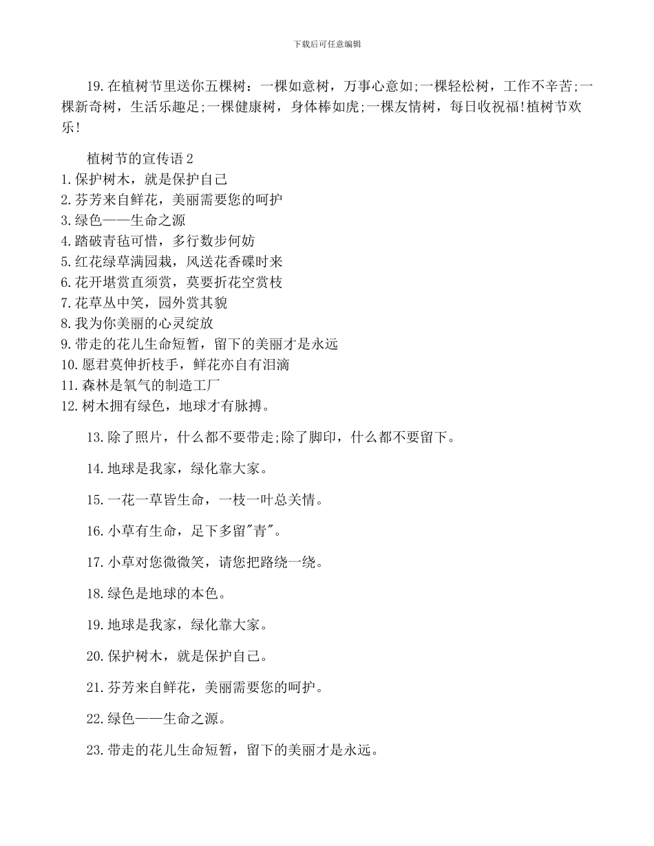 植树节的宣传语5篇_第2页