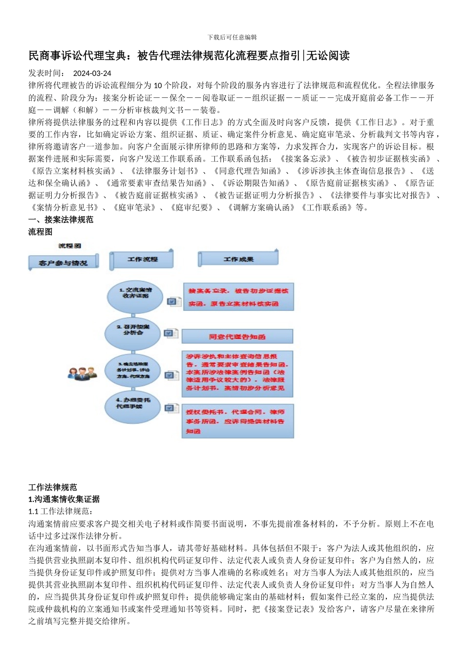 民商事诉讼代理宝典：被告代理规范化流程_第1页