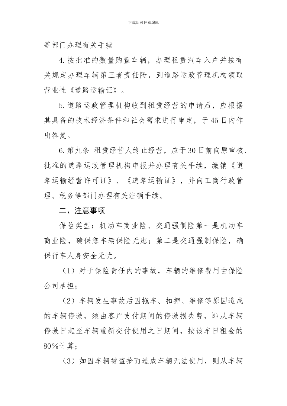 汽车租赁公司筹备_第2页