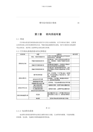 汽车转向系统布置指南