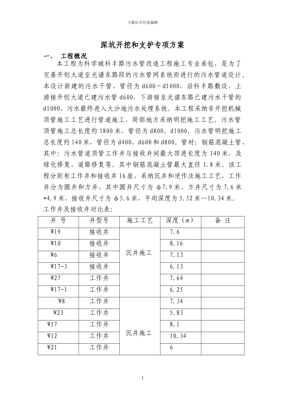 沉基坑施工方案_第1页