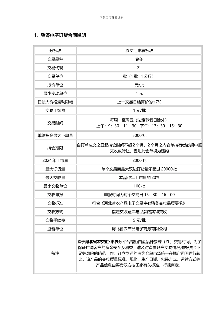 河北省农产品电子交易中心《产品交易合同》_第2页