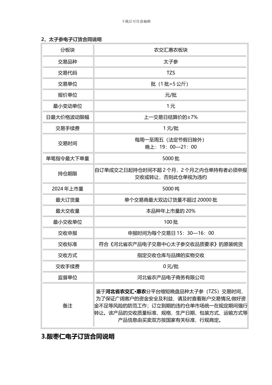 河北省农产品电子交易中心《产品交易合同》_第3页