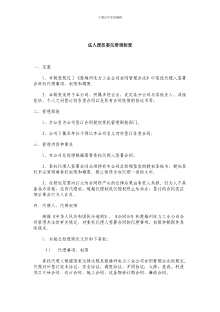 法人授权委托管理制度