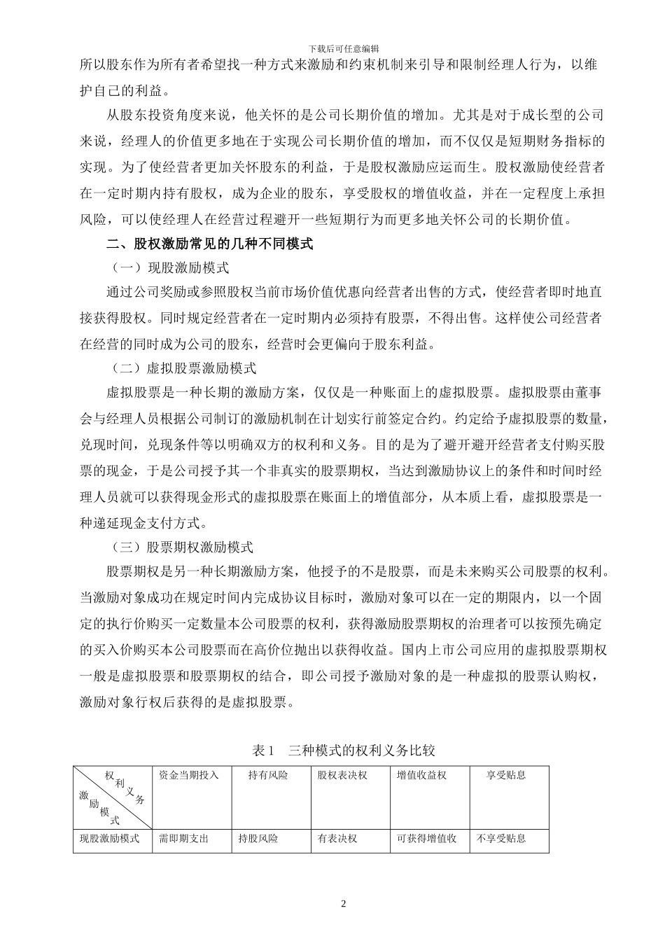 浅析我国股权激励机制现状和问题_第2页